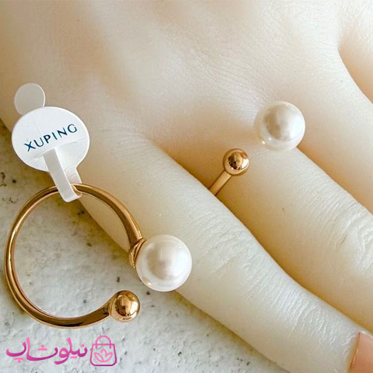 انگشتر زنانه ژوپینگ مدل مروارید کد 2591