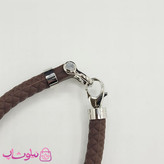 دستبند امگا رابر رنگ موکا (تناژ قهوه ای) با قفل نقره ای کیفیت مستر کد 900