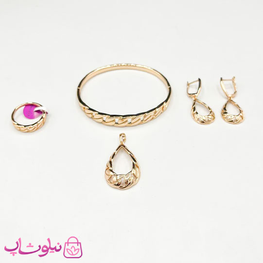 سرویس زنانه ژوپینگ طرح اشکی طلایی کد 11991