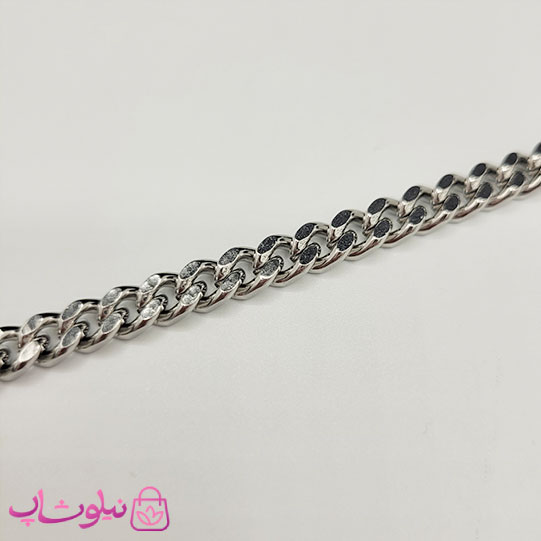 گردنبند/ دستبند/ پابند زنانه مدل کارتیه استیل نقره ای رنگ
