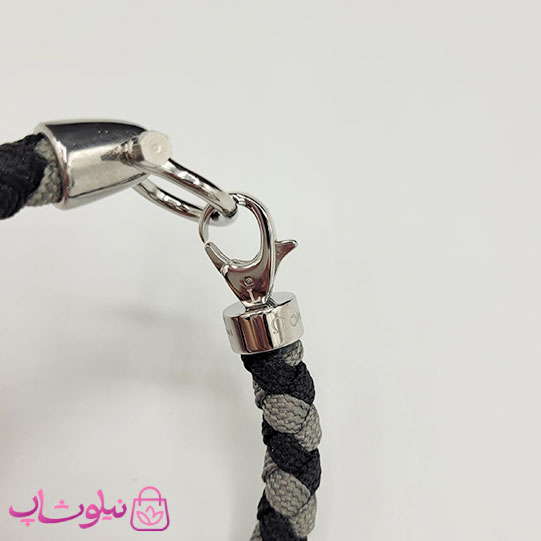 دستبند امگا مردانه زنانه مدل کنفی طوسی مشکی کیفیت مستر کد 1100
