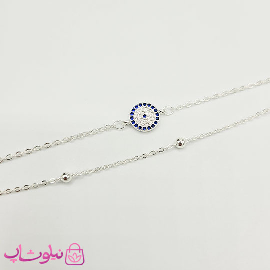 پابند زنانه ysx دولاین آبکاری نقره کد 145