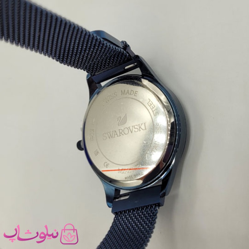 ساعت مچی سواروسکی زنانه موتور ژاپن مدل آبی کد 700