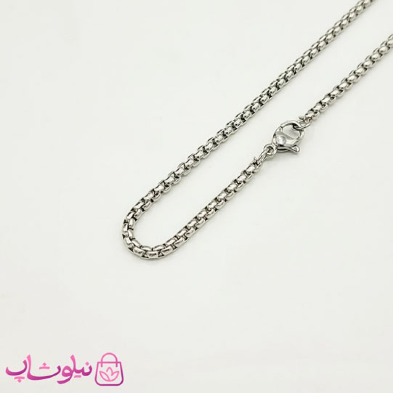 گردنبند پسرانه استیل طرح فشنگ مشکی کد 120