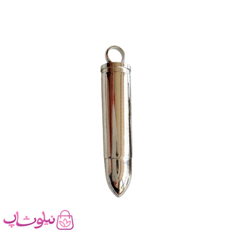 گردنبند پسرانه استیل طرح فشنگ نقره ای کد 120