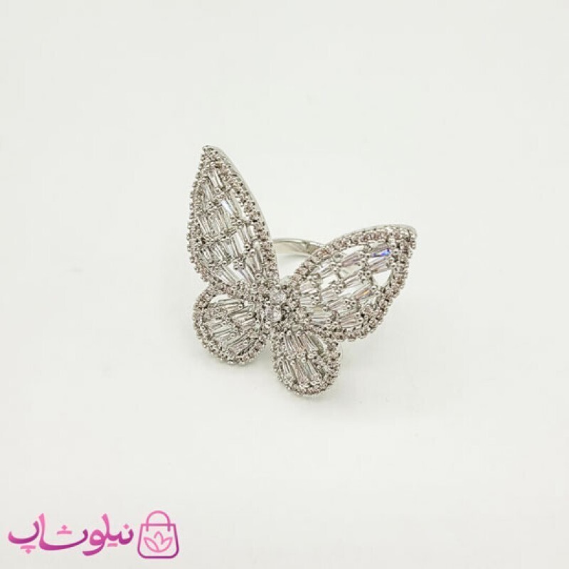 انگشتر دخترانه پروانه YSX نقره ای رنگ کد 2391