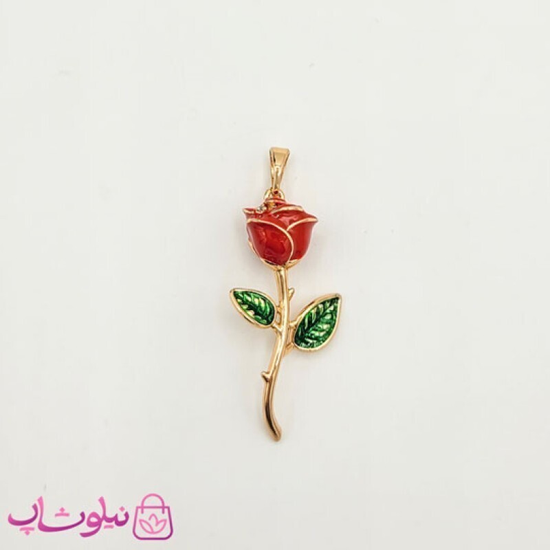 پلاک دخترانه ژوپینگ مدل گل رز کد 1241
