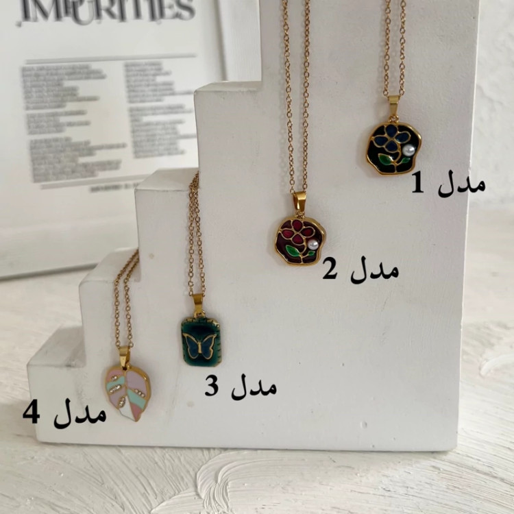 گردنبند های مینیمال میناکاری رنگی ساده و با منجوق