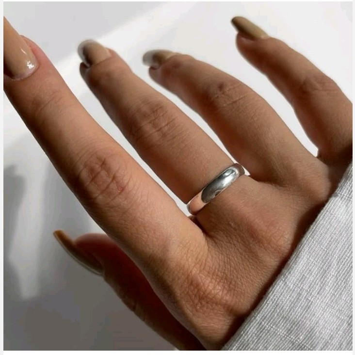 انگشتر نقره رینگی با حک عیار 925(حلقه)