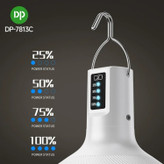 چراغ شارژی کمپینگ 38 وات دی پی DP-7813c ( پک 5 عددی ) لامپ روشنایی اضطراری آویزی 7813 ( گناوه مارکت )