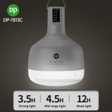 چراغ شارژی کمپینگ 38 وات دی پی DP-7813c ( پک 5 عددی ) لامپ روشنایی اضطراری آویزی 7813 ( گناوه مارکت )