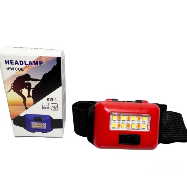 چراغ قوه پیشانی باتری خور COB هدلایت ( پک 40 عددی ) ( گناوه مارکت )