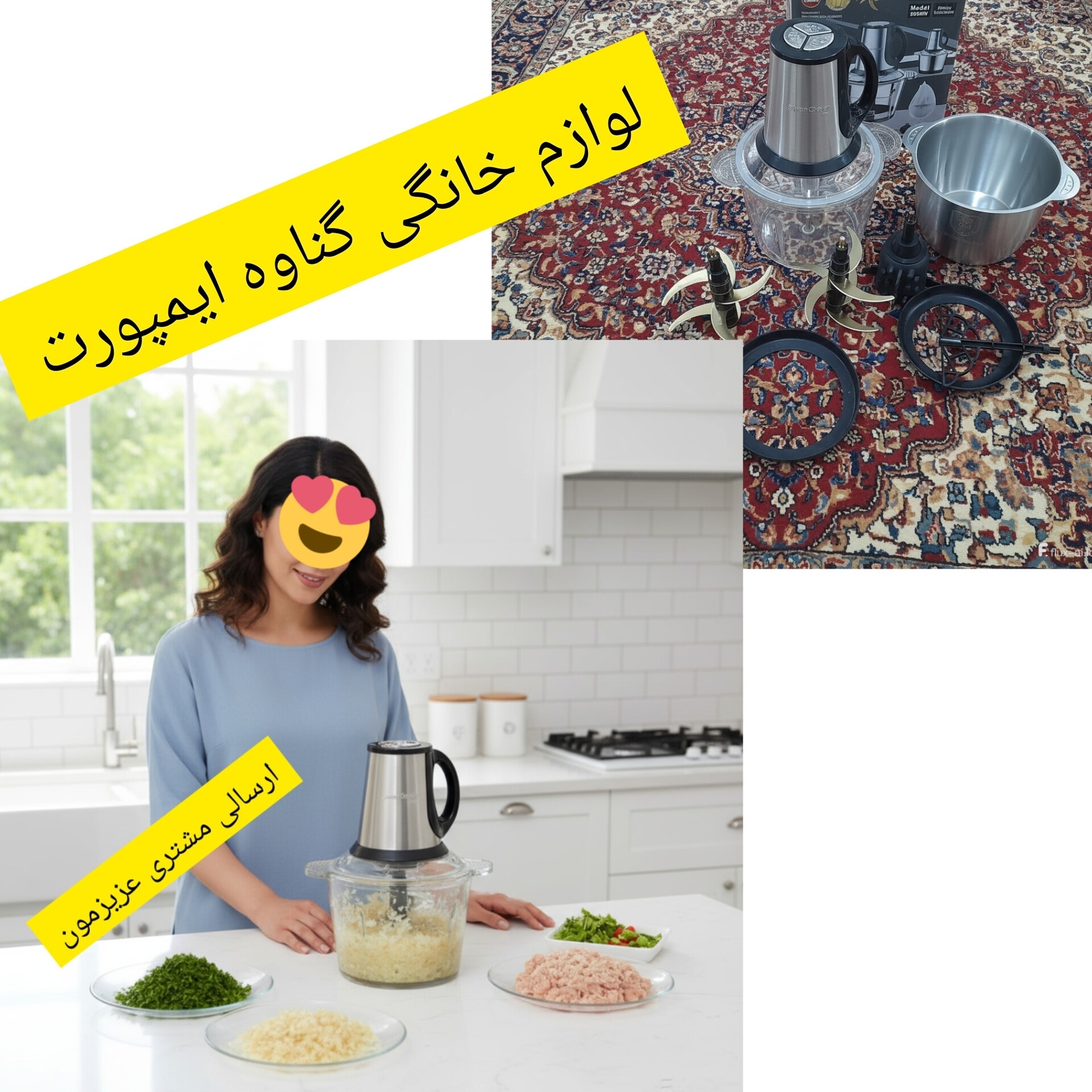 خردکن و غذاساز سیلورکرست موتور اصلی و پرقدرت،جهت پوره کردن گوشت،مرغ،حبوبات پخته شده،خرد کردن سبزی،پیاز،میوه و .....