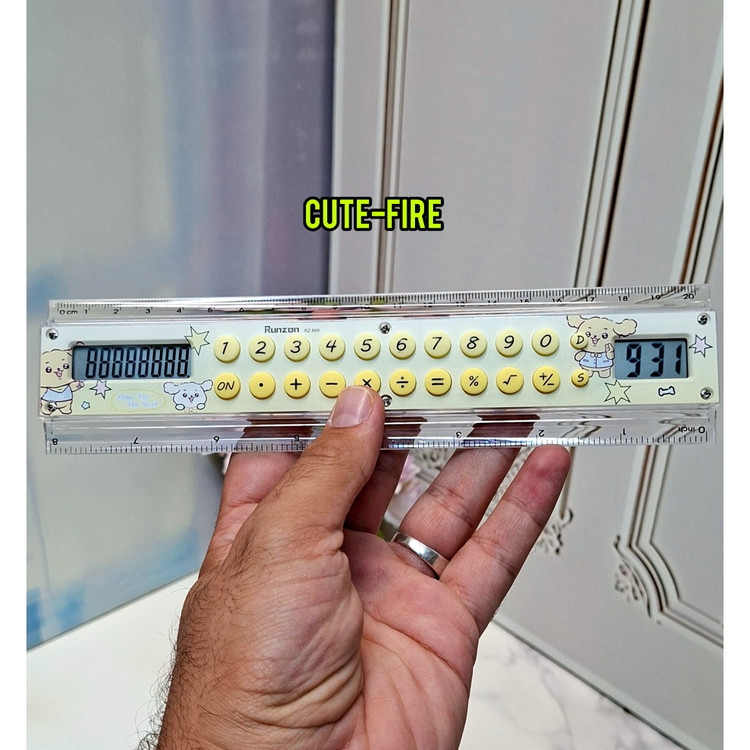خط کش ماشین حساب و ساعت دار برند با کیفیت Runzon