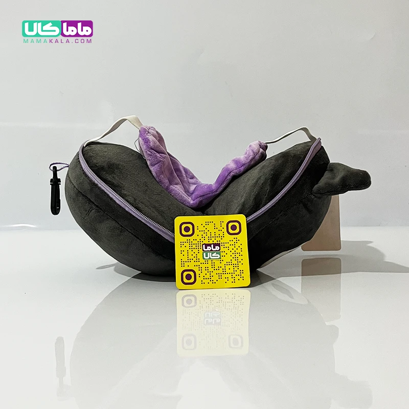 چشم بند بالشتی عروسکی مدل کرومی مشکی