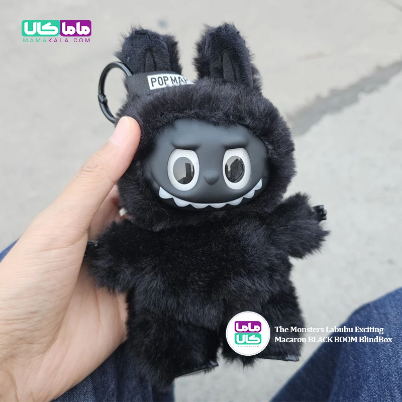 عروسک لبوبو مشکی ماکارون Black Labubu پاپ مارت اصل