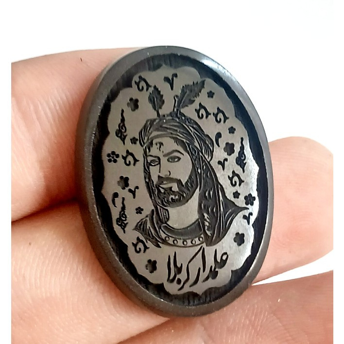 نگین حدید سماقی شمایل علمدار کربلا