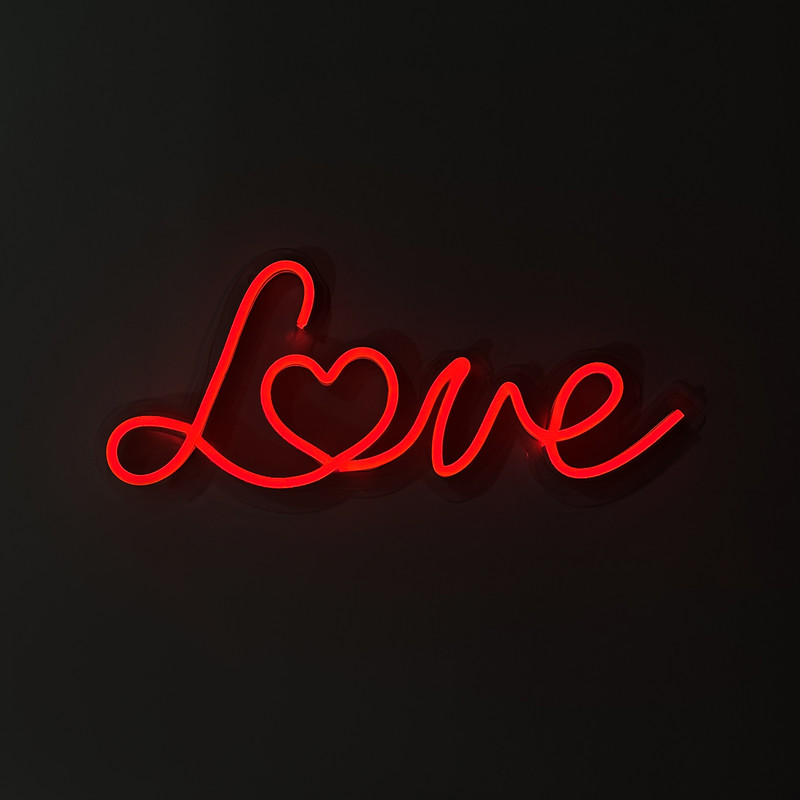 چراغ نئونی مدل love