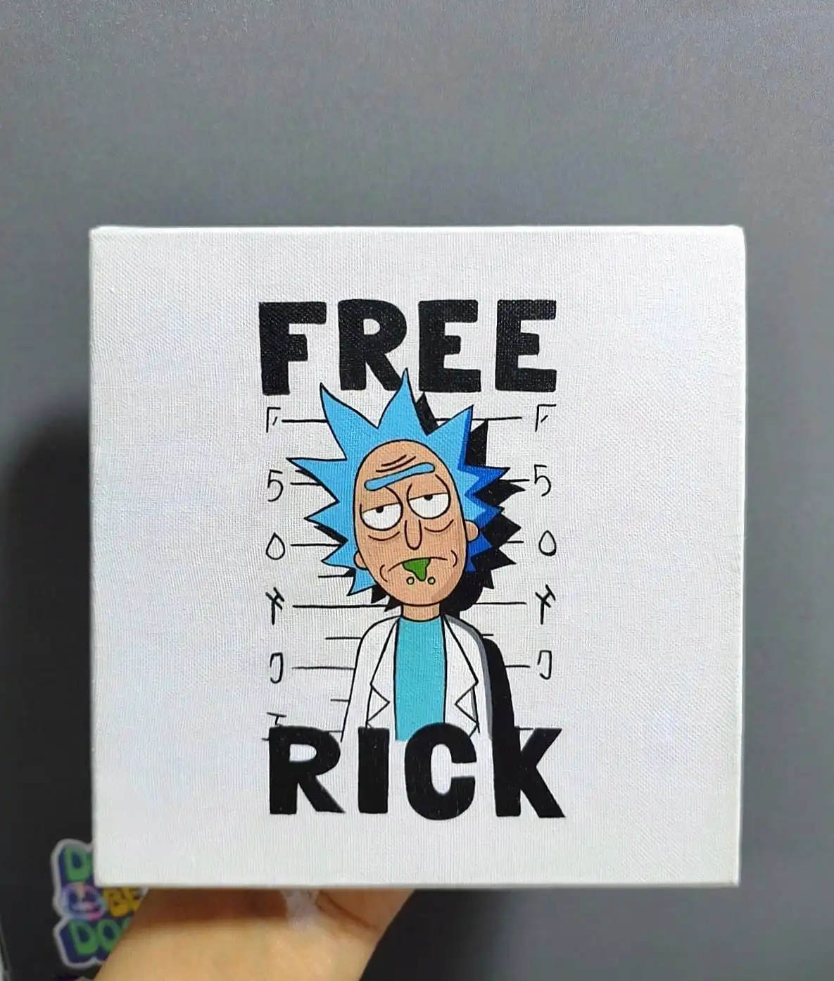 تابلو نقاشی بوم ریک سانچز انیمیشن ریک و مورتی طرح Free Rick