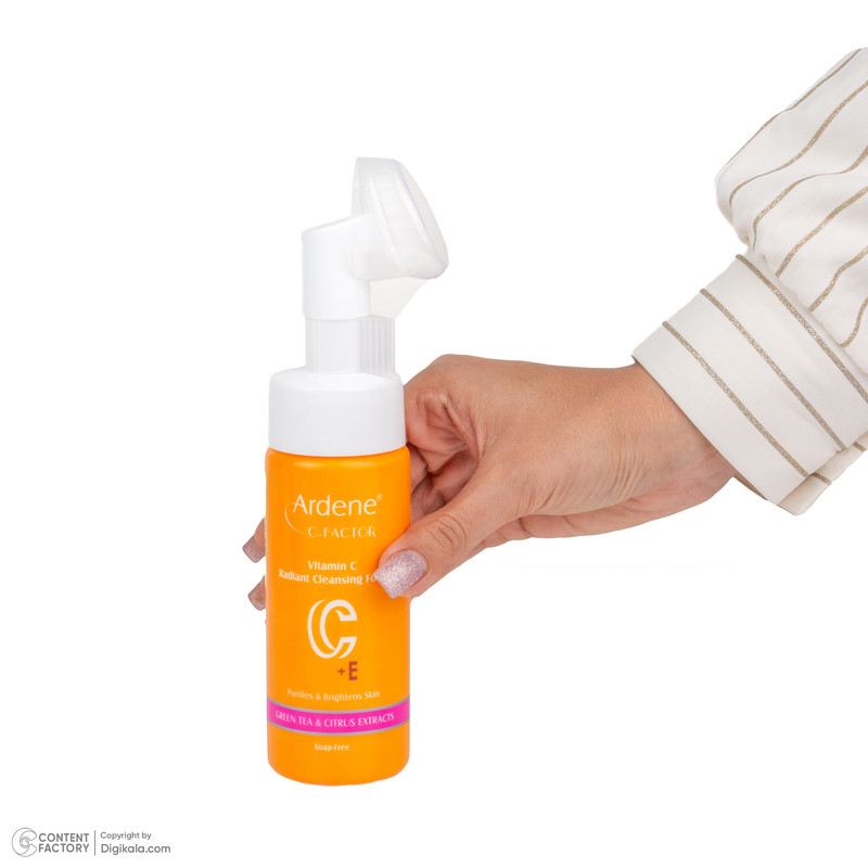 فوم شستوشوی صورت آردن سی فکتور مدل Vitamin C مناسب برای پوست انواع پوست حجم 150 میلیلیتر