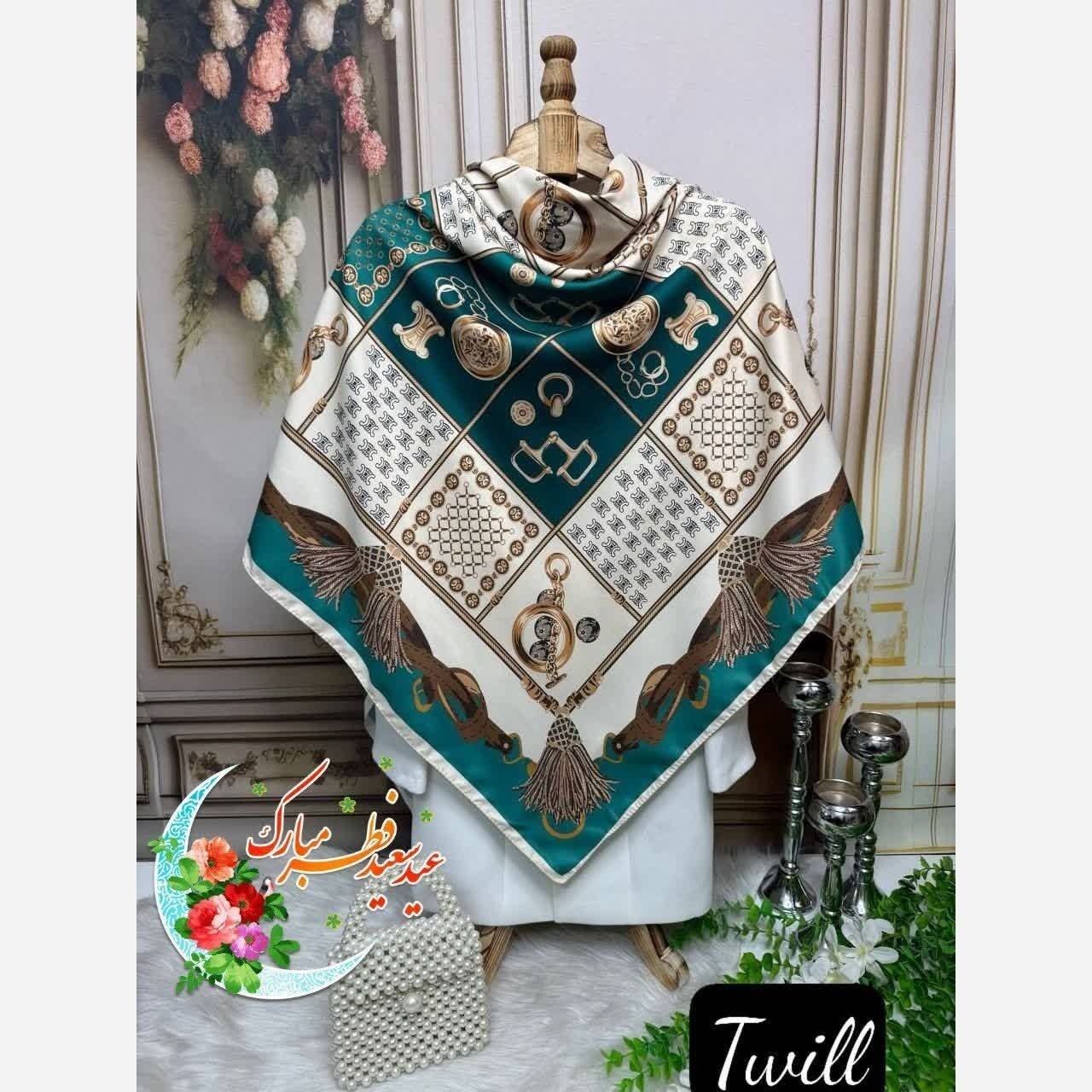 روسری ابریشمی مجلسی. ورق بزنید