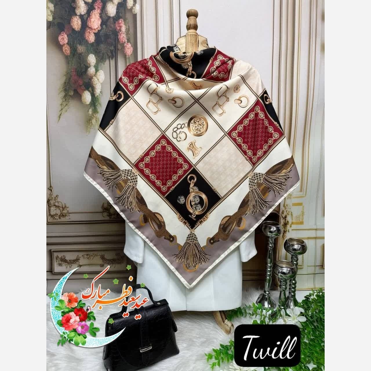 روسری ابریشمی مجلسی. ورق بزنید