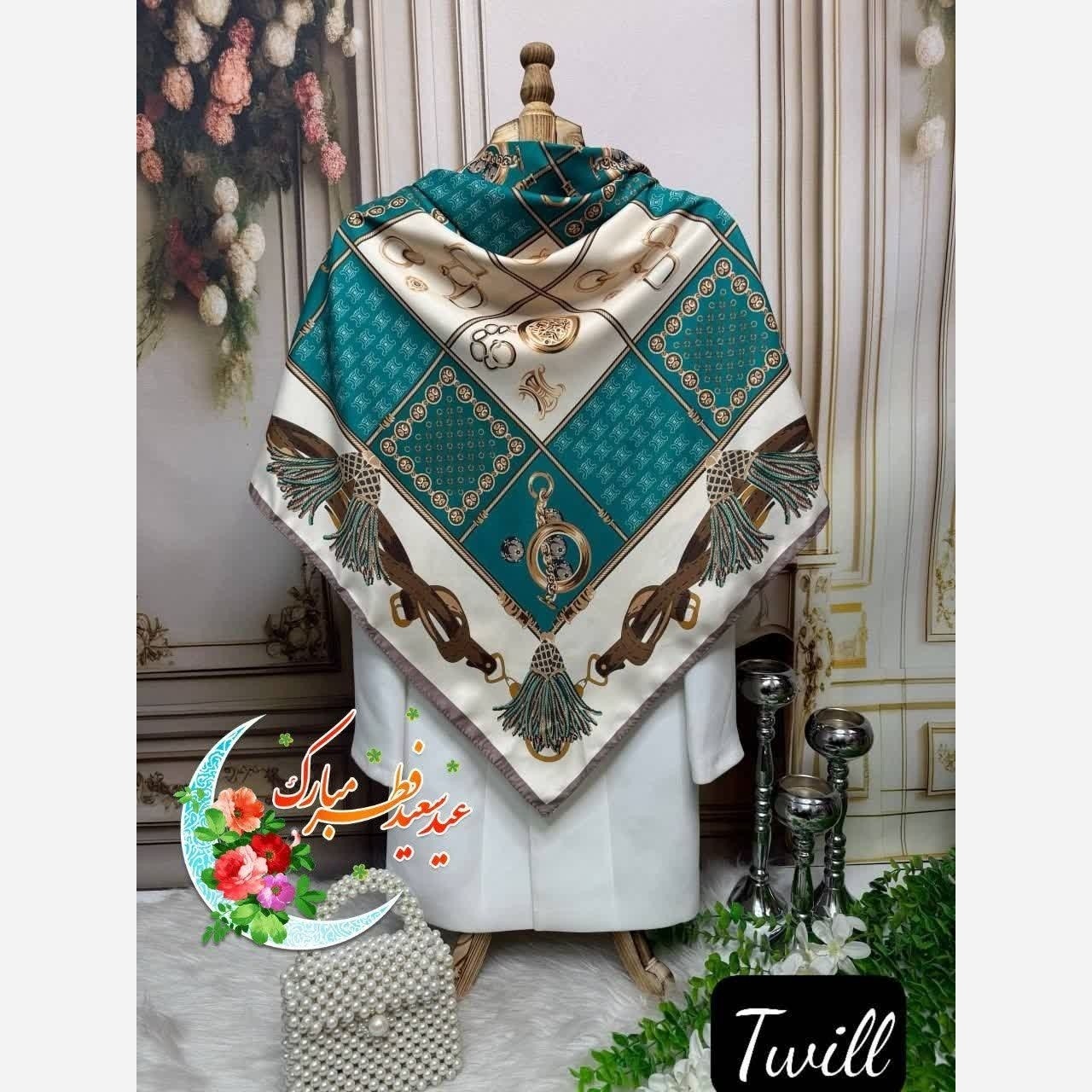 روسری ابریشمی مجلسی. ورق بزنید