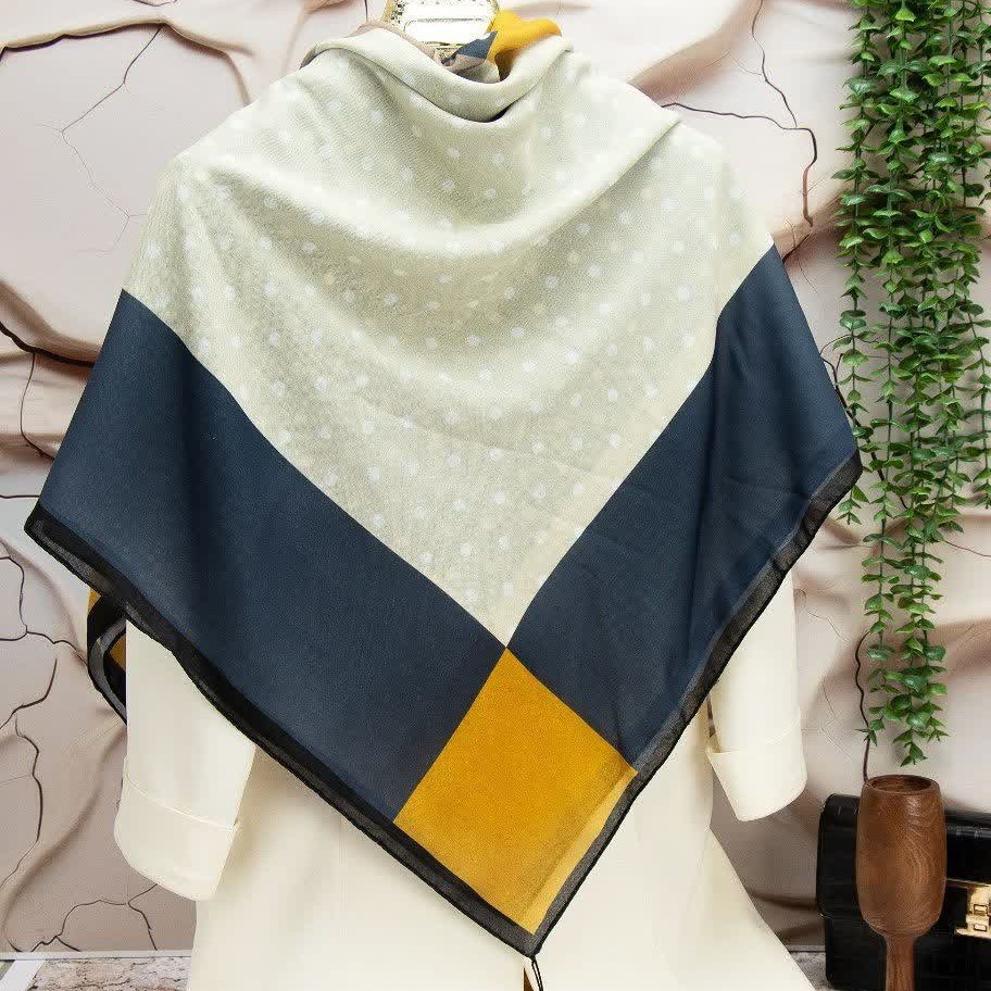 روسری مجلسی زنانه نخی طرحدار