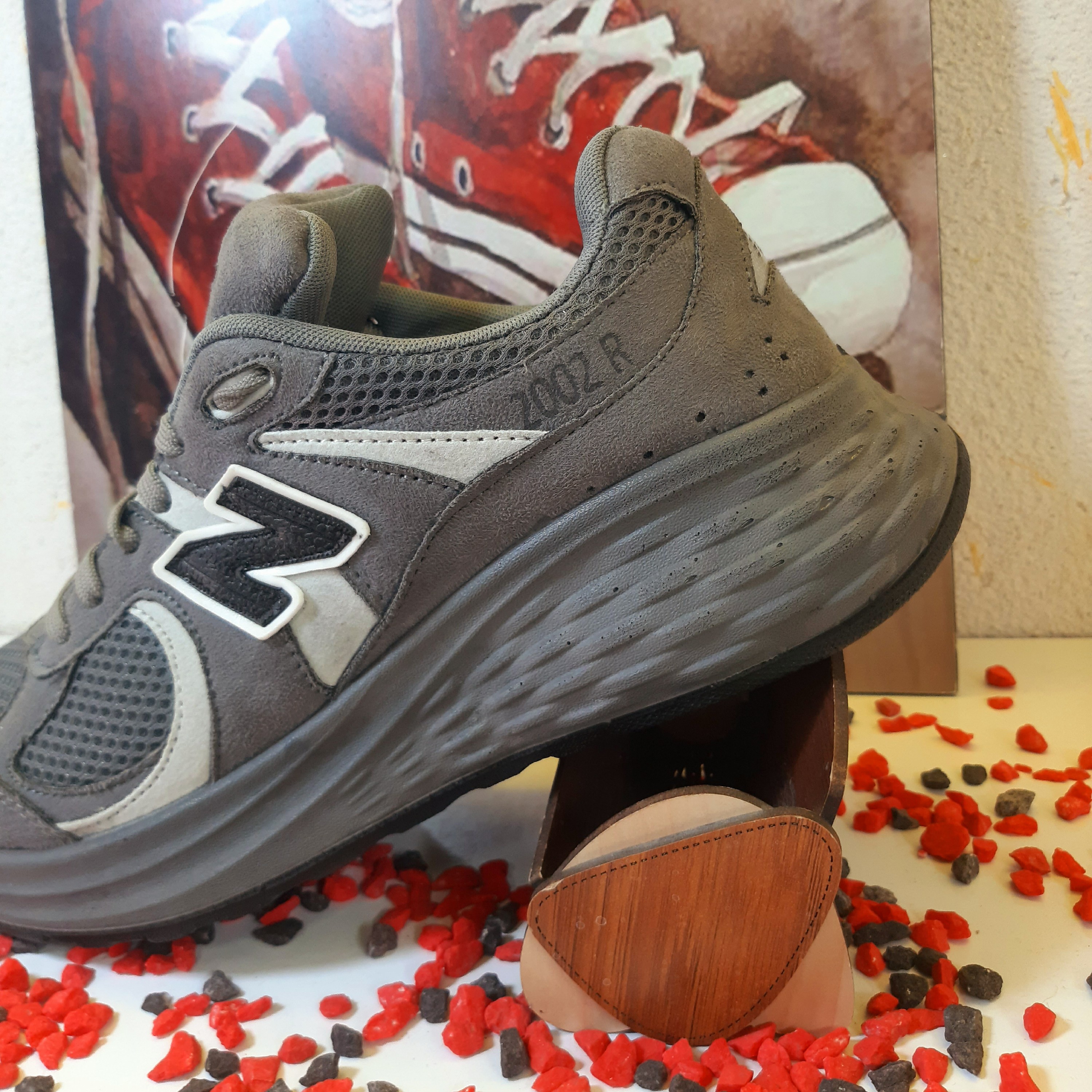 کفش مردانه نیوبالانس رنگ طوسی 39 تا 45 کتونی ورزشی New balance