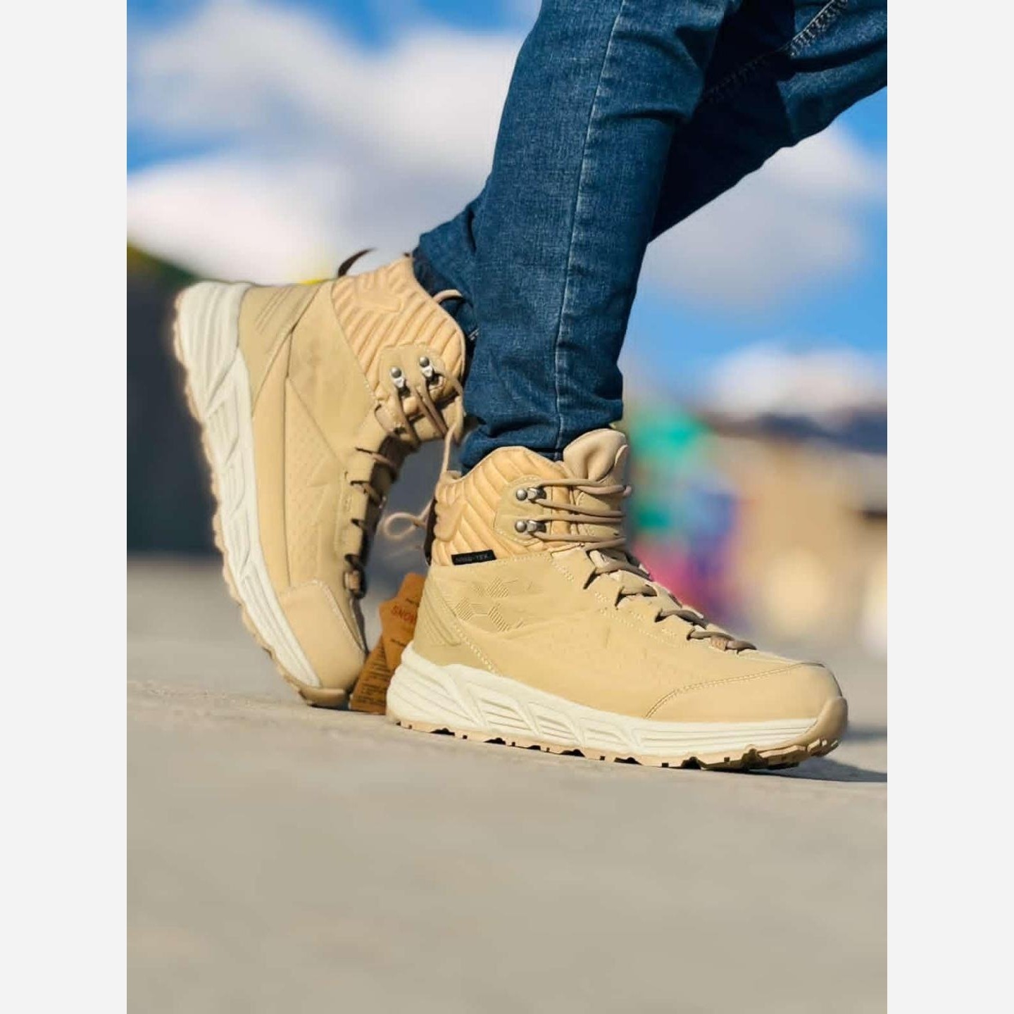 کفش ساق بلند ضد آب مردانه اسنوهاک کد SN-S1134M