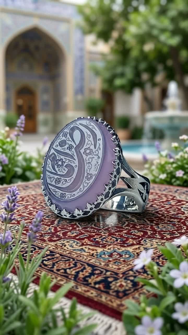 انگشتر عقیق امام رضا؛ شکوه ایمان، اصالت و زیبایی ماندگار کد 4192