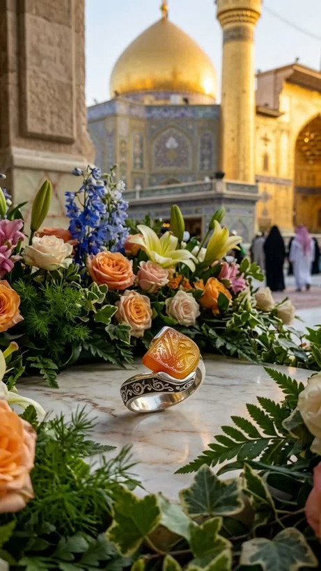 انگشتر نقره باسنگ عقیق دورنگ حکاکی یازهرا رکاب نقطه کد 4175