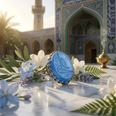 خرید انگشتر نقره عقیق آبی حکاکی علی | رکاب نیزهای خاص و چشمنواز کد 4169