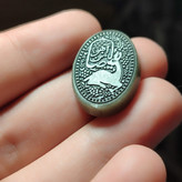 نگین یشم حکاکی یاضامن آهو کد 3536