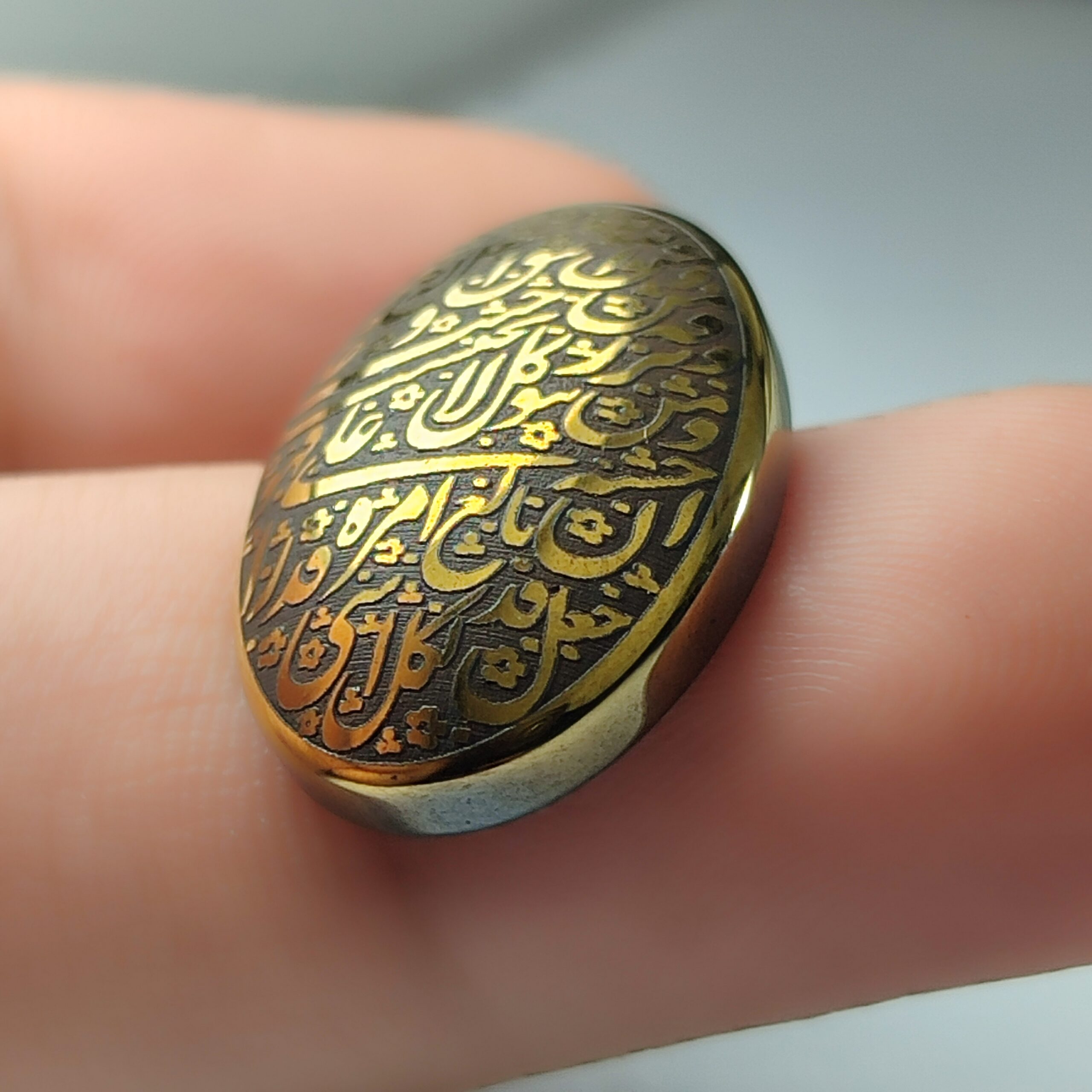 نگین حدید حکاکی ومن یتق الله  کد 3619