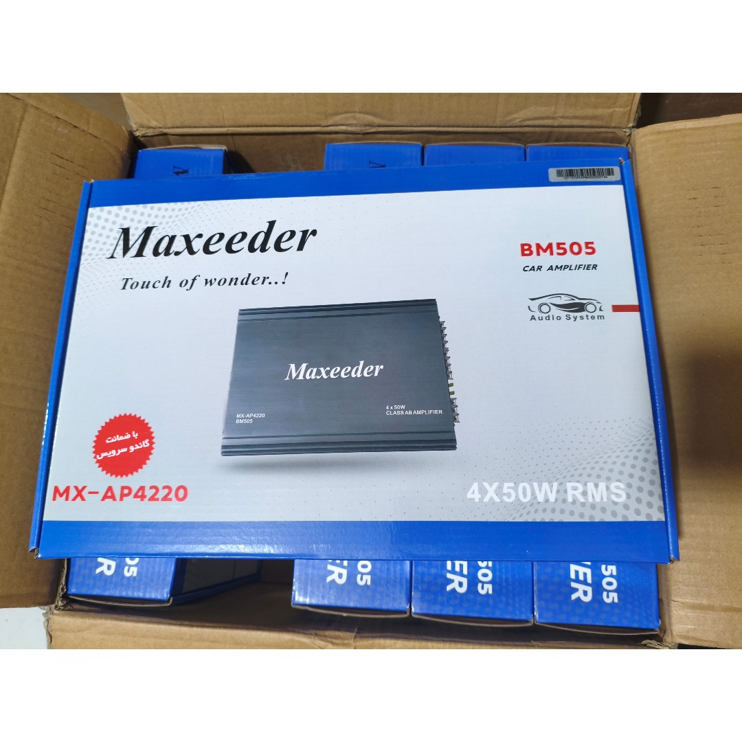 آمپلی فایر خودرو 4 کانال مکسیدر مدل MX-AP4220 BM505