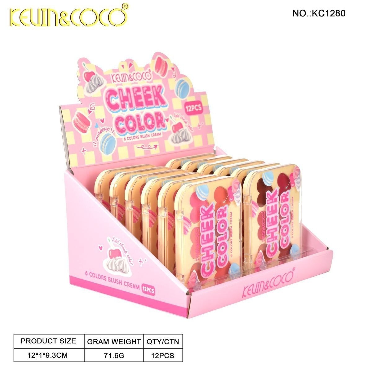 پالت رژ ماکارون سایه چشم رژگونه قلبی پینترستی فوق العاده نرم و روان و پر مواد پیگمنت عالی کیوت فانتزی