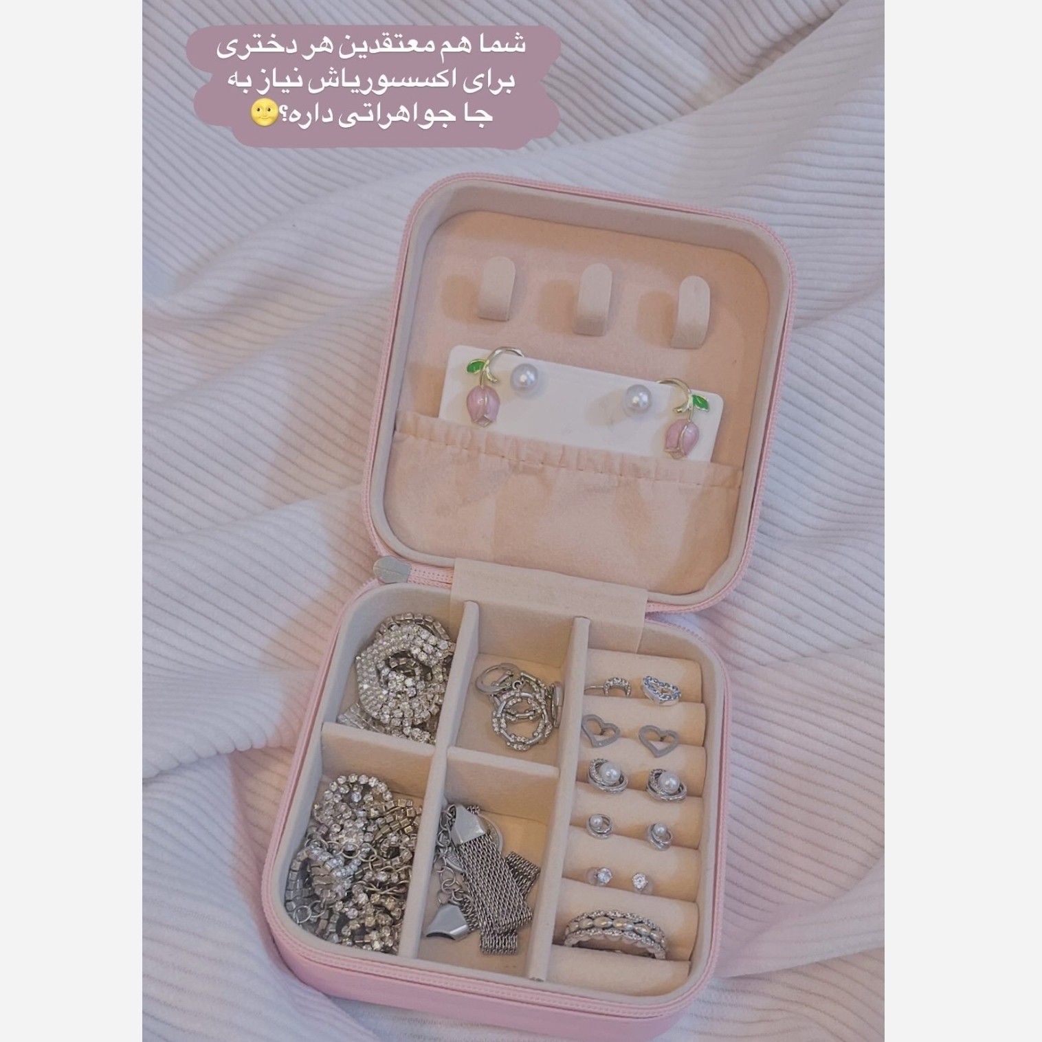 کیف نظم دهنده جعبه جواهرات مینی مسافرتی کیوت فانتزی کاربردی نظم دهنده بدلیجات و طلا