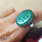 انگشتر نقره عقیق سبز اصل علی علیه السلام