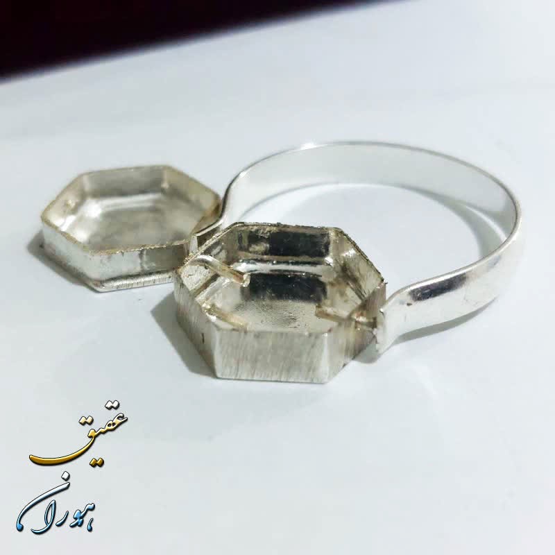 انگشتر نقره چرخشی همرا با حرز