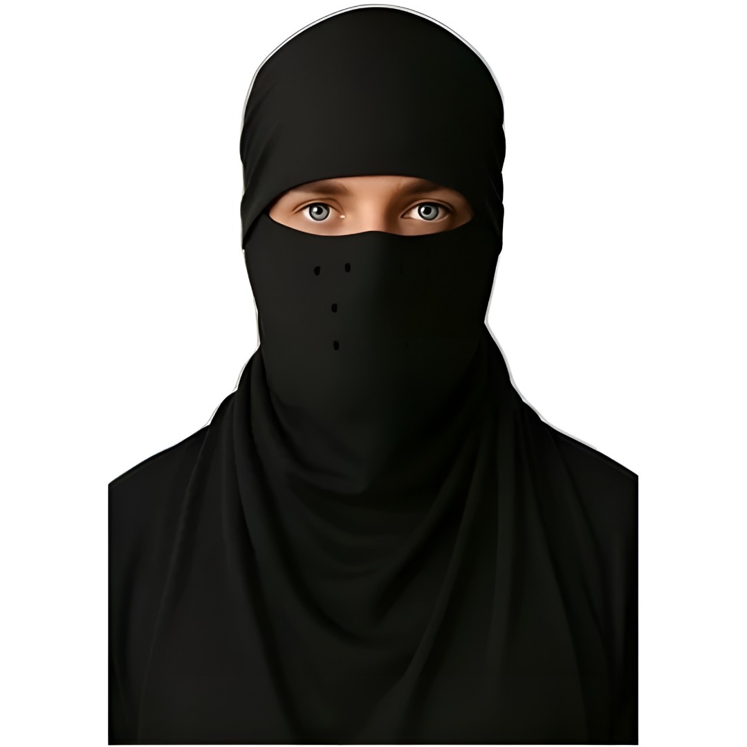 نقاب نینجا یا ماسک نینجا چهار گوش پارچه وارداتی اعلا ابعاد 80×80