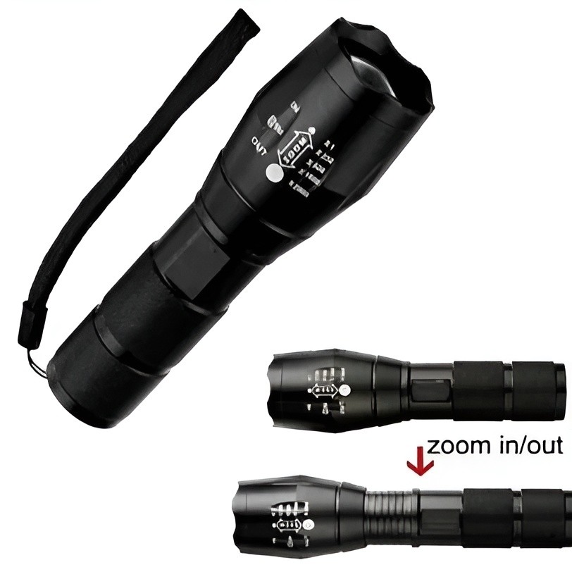 چراغ قوه فرابنفش (UV) اورجینال زوم دار و دوحالته شارژی اصلی