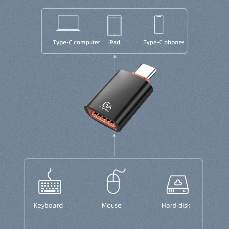 مبدل OTG به USB-C (رابط فلش و گوشی) اورجینال خارجی با ضمانت
