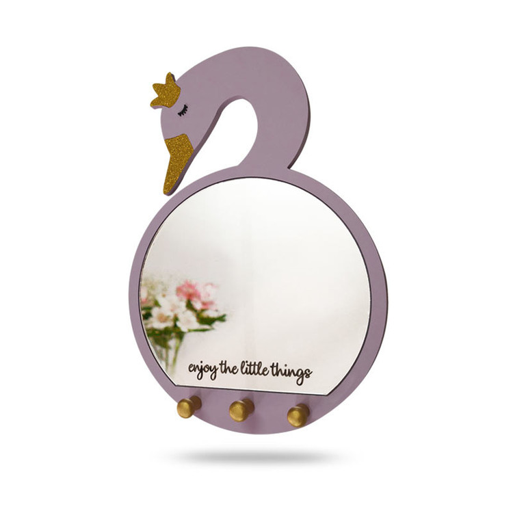 آینه دکوراتیو طرح قو مدل MKids57