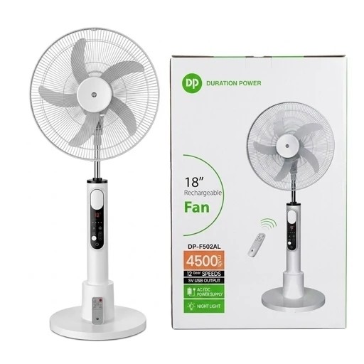 پنکه ایستاده برقی و شارژی دی پی مدل DP-F502 با ارسال رایگان