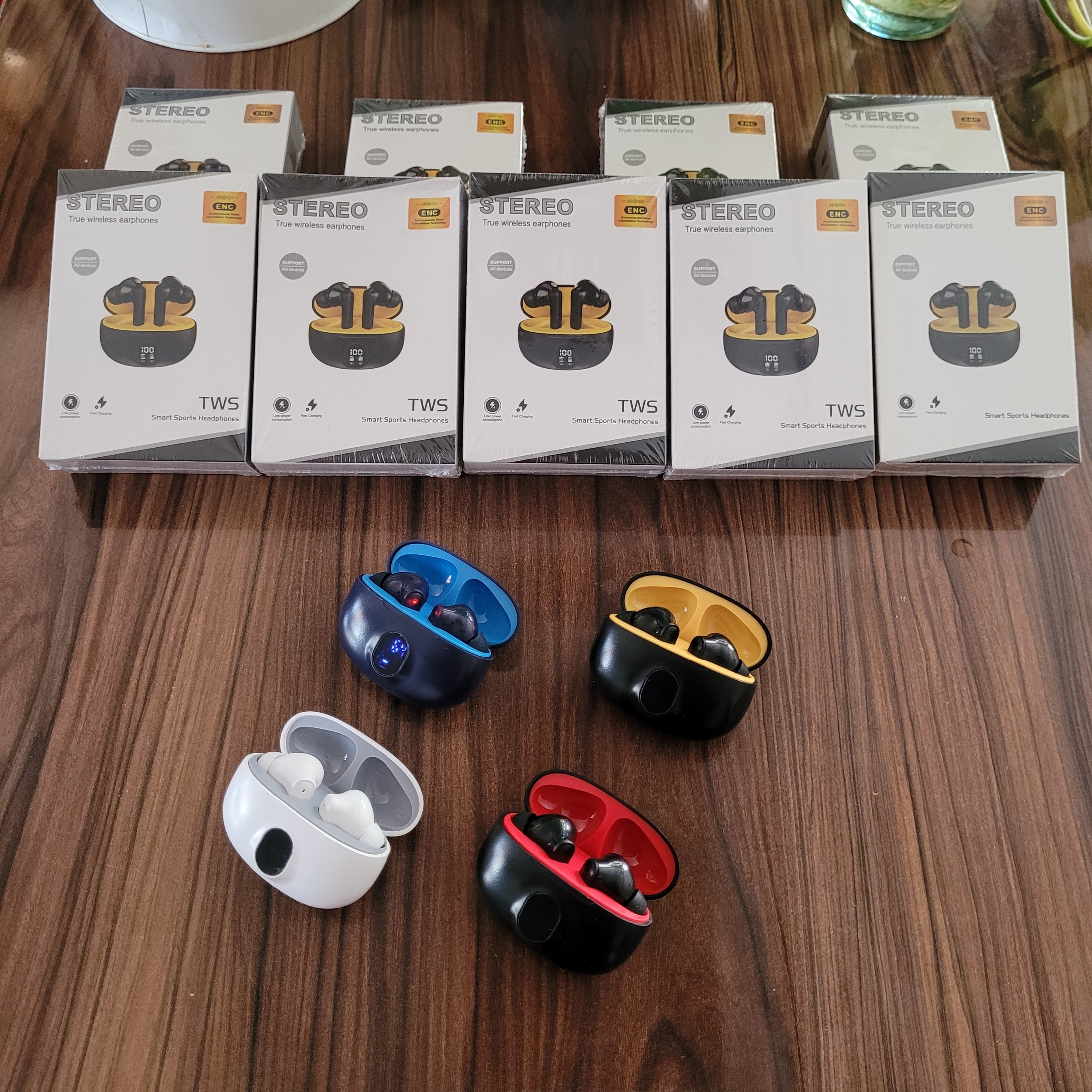 ایرپاد STEREO ضدآب پاوربانک دار کیفیت درجه یک بلوتوث نسخه5/3 صحفه نمایش دار ارسال فوری