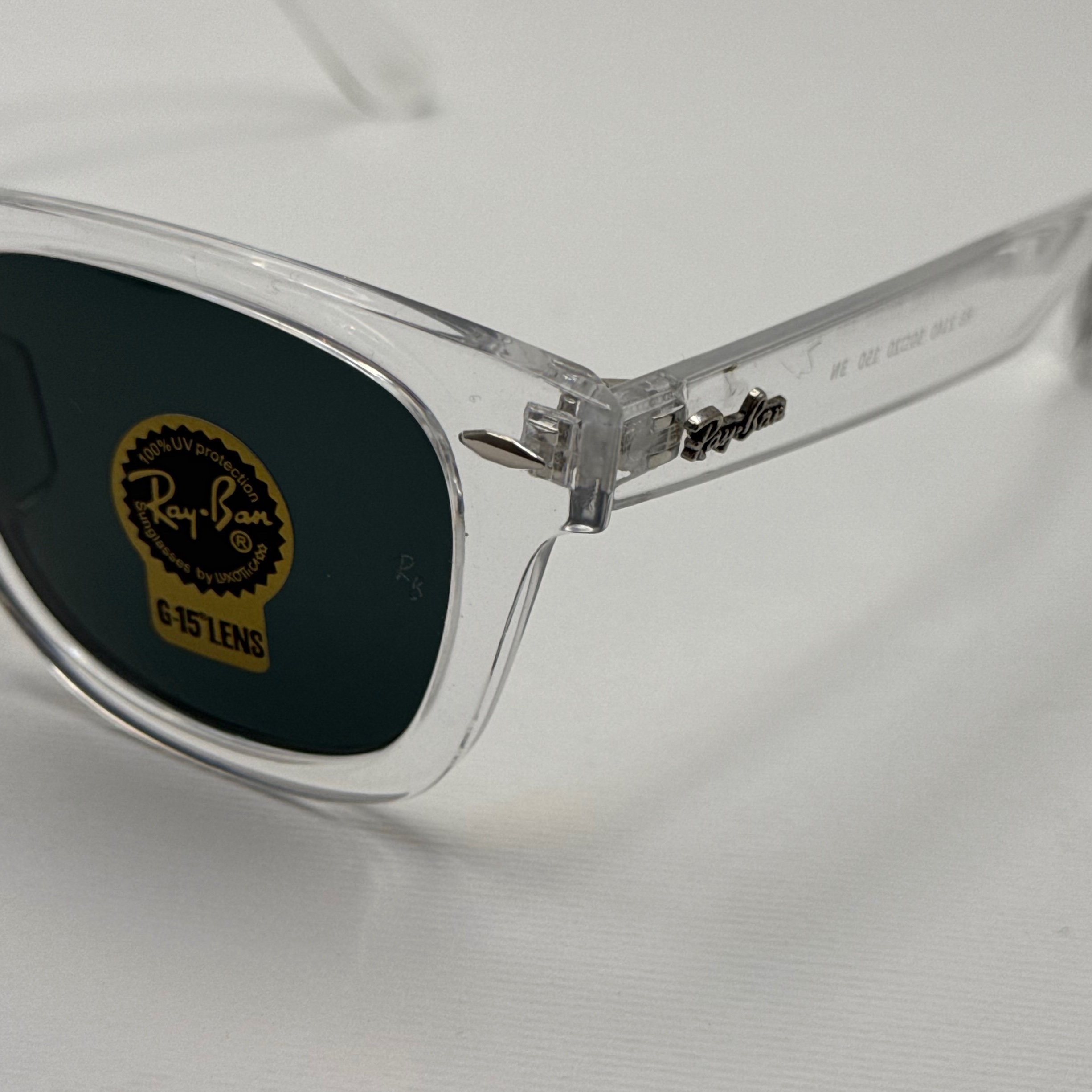 عینک ویفرر ریبن Rayban WAYFARER شفاف شیشه سنگ نشکن زد خش با پک کامل (ارسال رایگان)
