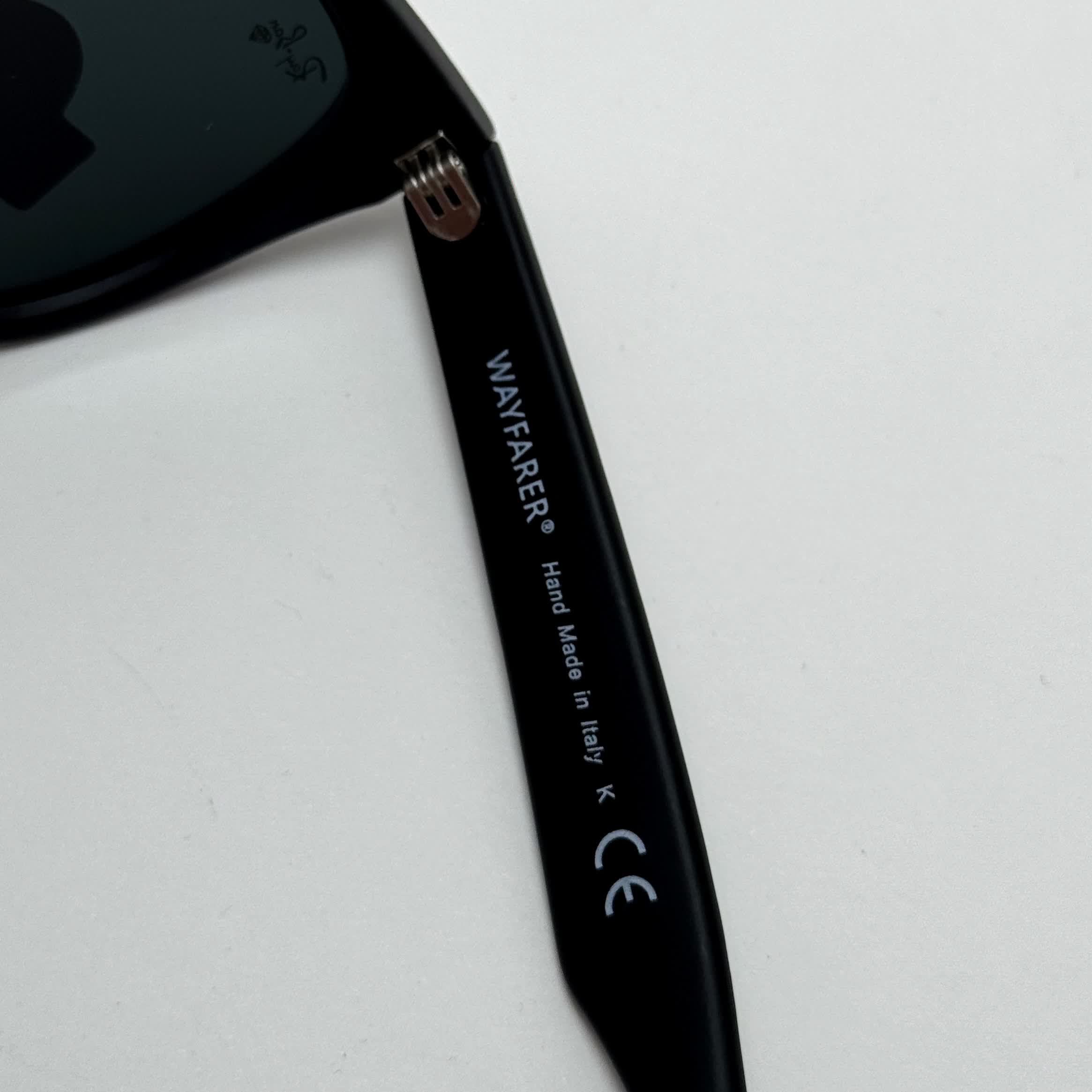 عینک آفتابی ریبن ویفرر شیشه سنگ مشکی به همراه پک کامل ریبن Rayban WAYFARER RB 2140 سایز 54 (ارسال رایگان)