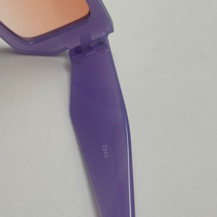 عینک آفتابی و شب پرادا PRADA مستطیلی بنفش عدسی هایلایتکد 2343 (ارسال رایگان)