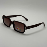 عینک آفتابی پلاریزه ریبن مستطیلی قهوه ای کد rayban RB 2201 (ارسال رایگان)